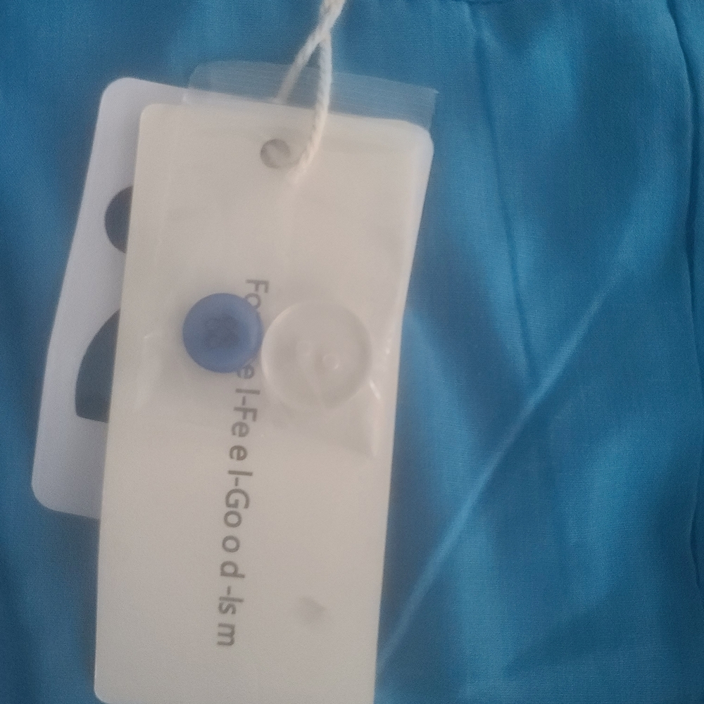 Blue COMMENSE Sleeveless V-Neck Button Front Top With PANTS - Picture 5 of 9